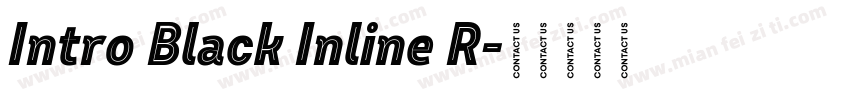 Intro Black Inline R字体转换